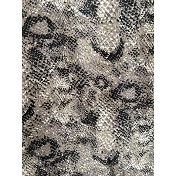 Melrose Silk Career Snakeskin Animal Print Office Siren Neutral Blouse Large - Picture 6 of 7